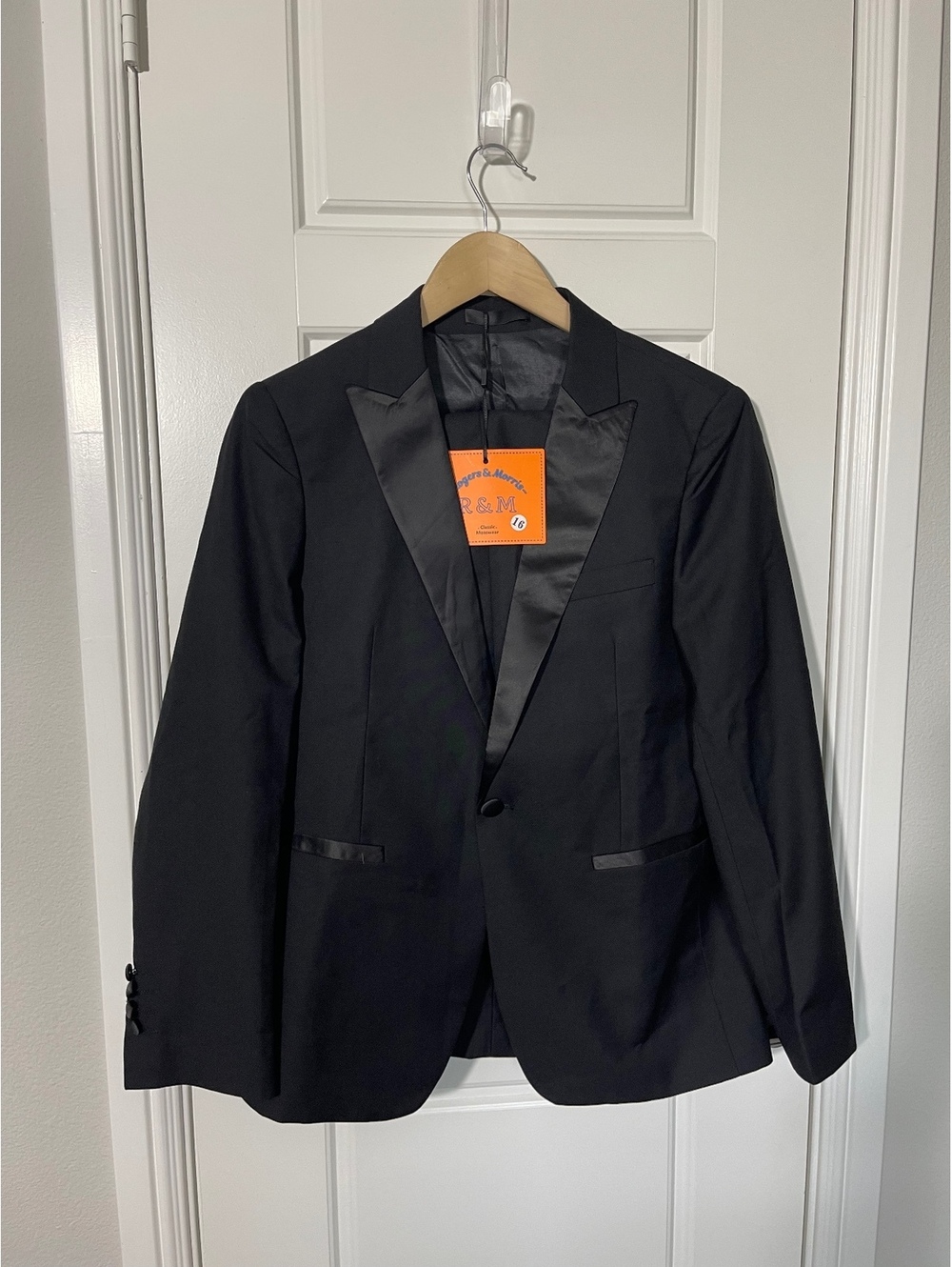 Boys Suits for Kids Size 16 Black K173 Notch Lapel 2 Pieces